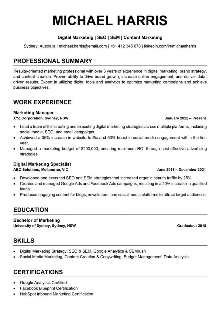 ATS-Optimized Resume